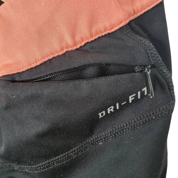 Nike Dri-Fit Run Fast Live Fearless Drawstring Active Capri Leggings Black Small - Picture 13 of 15